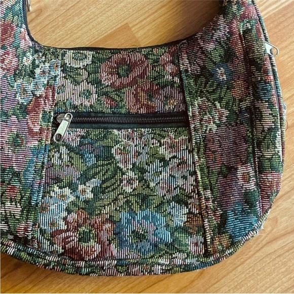 💥 VTG Hampton Direct Floral Tapestry Shoulder Purse - Picture 2 of 6